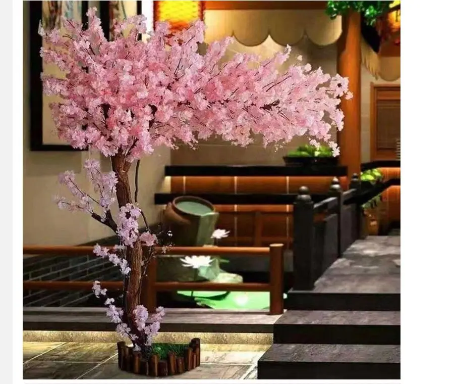 Искусственное вишневое дерево имитация растения искусственное зеленый баньян
