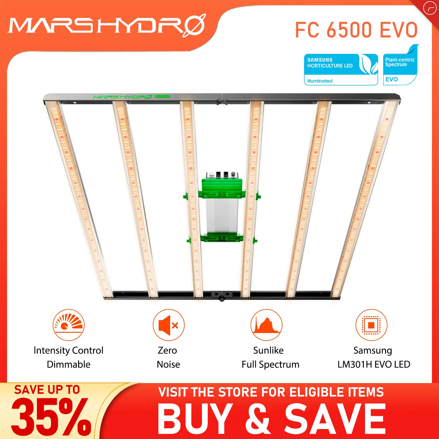 

Mars Hydro FC 6500 LED лампа для выращивания растений