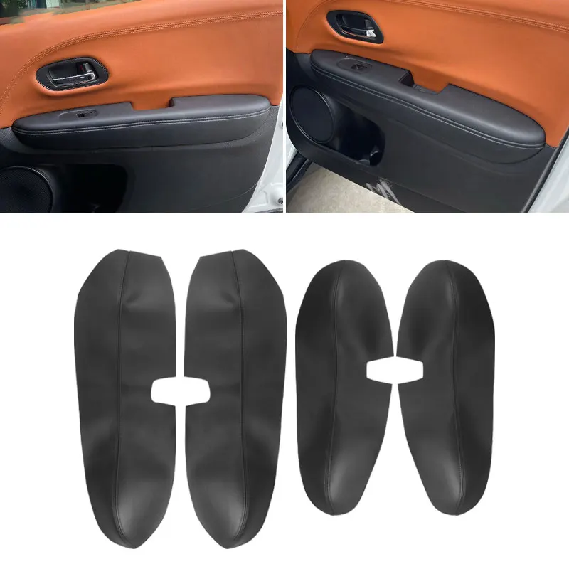 

Soft Leather Door Armrest Cover For Honda XRV Vezel H-RV 4pcs Car Door Armrest Panel Skin Cover Sticker Trim Interior Parts