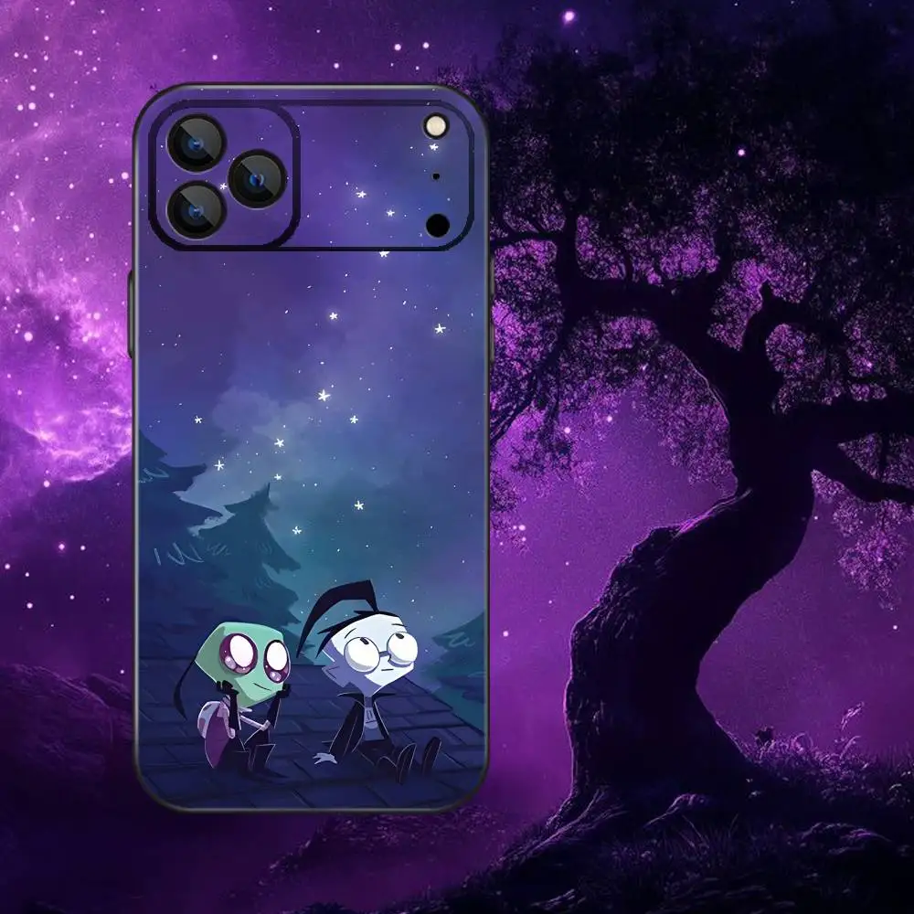 Чехол для телефона Cartoon I-Invader-Z-Zim для iPhone 17,16,15,14,13,12, Pro, Max, Plus,E,SE4,Air,Mini Black Soft Box (art.: 3920d243105bb) - 3920d243105bb