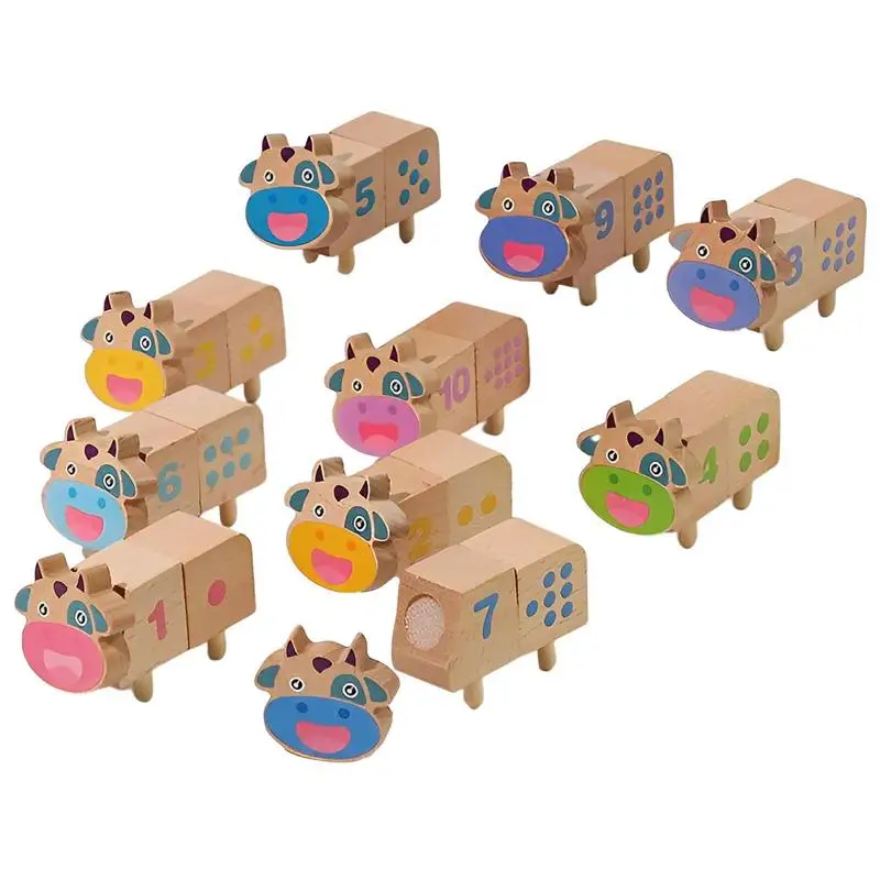 

Balance Blocks For Kids Cow Shaped Preschool Classroom Must-Haves Travel Toys And Games Number Enlightenment Jigsaw Puzzle