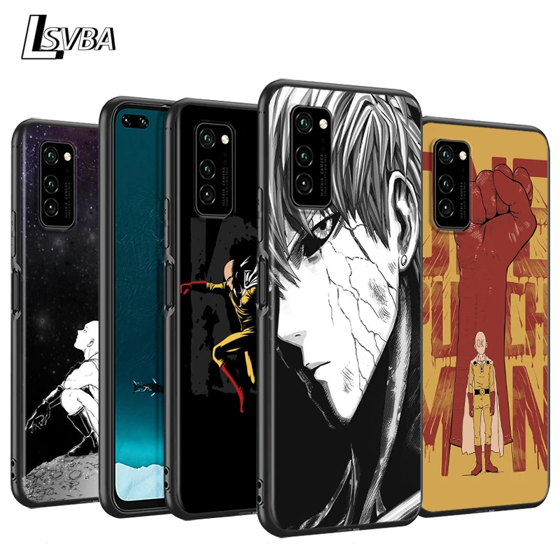 

Anime One Punch Man Silicone Cover For Huawei P50 P40 P30 P20 Pro P10 P9 F8 Lite E Plus 2016 5G Black TPU Phone Case