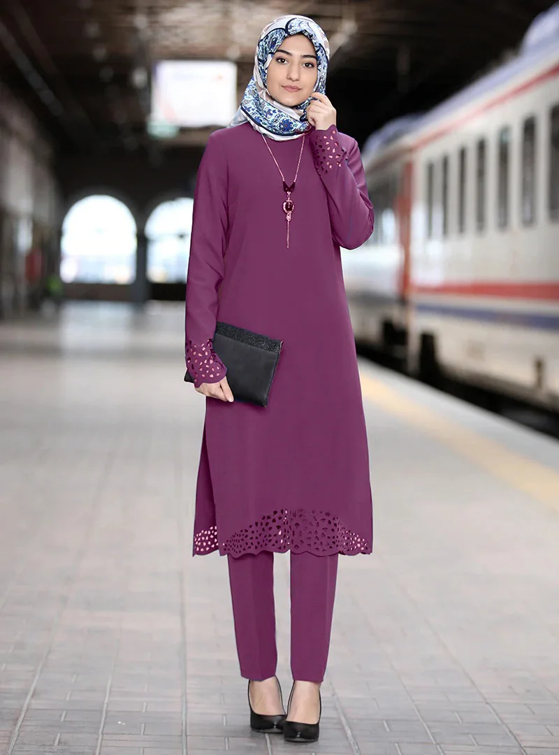 2 Piece Set Muslim Dress Abaya Women Elegant Caftan Marocain Abaya Dubai Kaftan Islam Robe Eid Mubarak Ramadan New Robe Dress