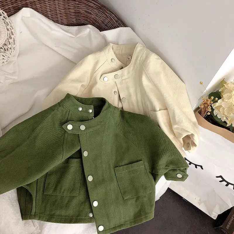 

Джинсовая куртка для маленьких девочек и мальчиков, верхняя одежда для детей ясельного возраста, ветровка, пиджак, верхняя одежда, весна-осень