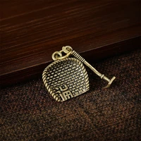 6 10pack solid brass dustpan hoe pendant vintage handmade dustpan keychain pendant creative small giftunisex gift