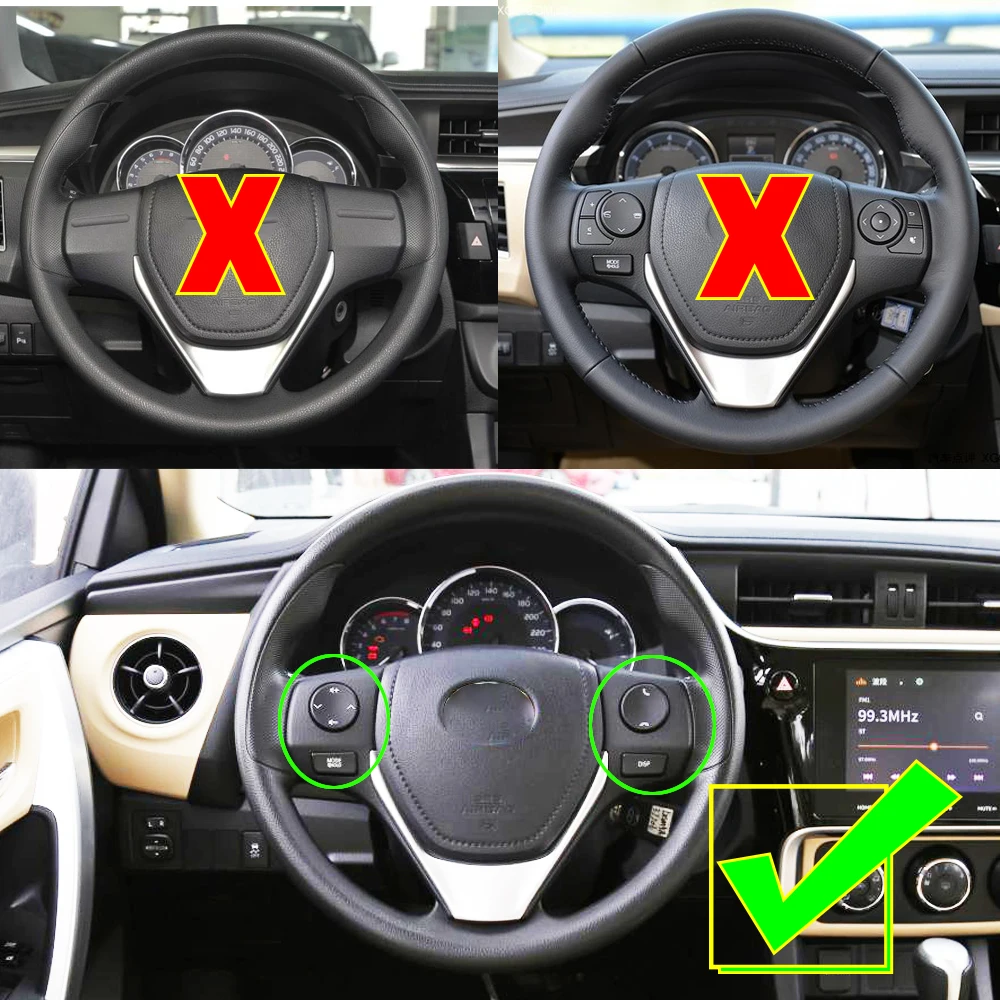 Рамка рулевого колеса автомобиля крышка круиз-крышка для TOYOTA Corolla RAV4 2014-2018 кнопки