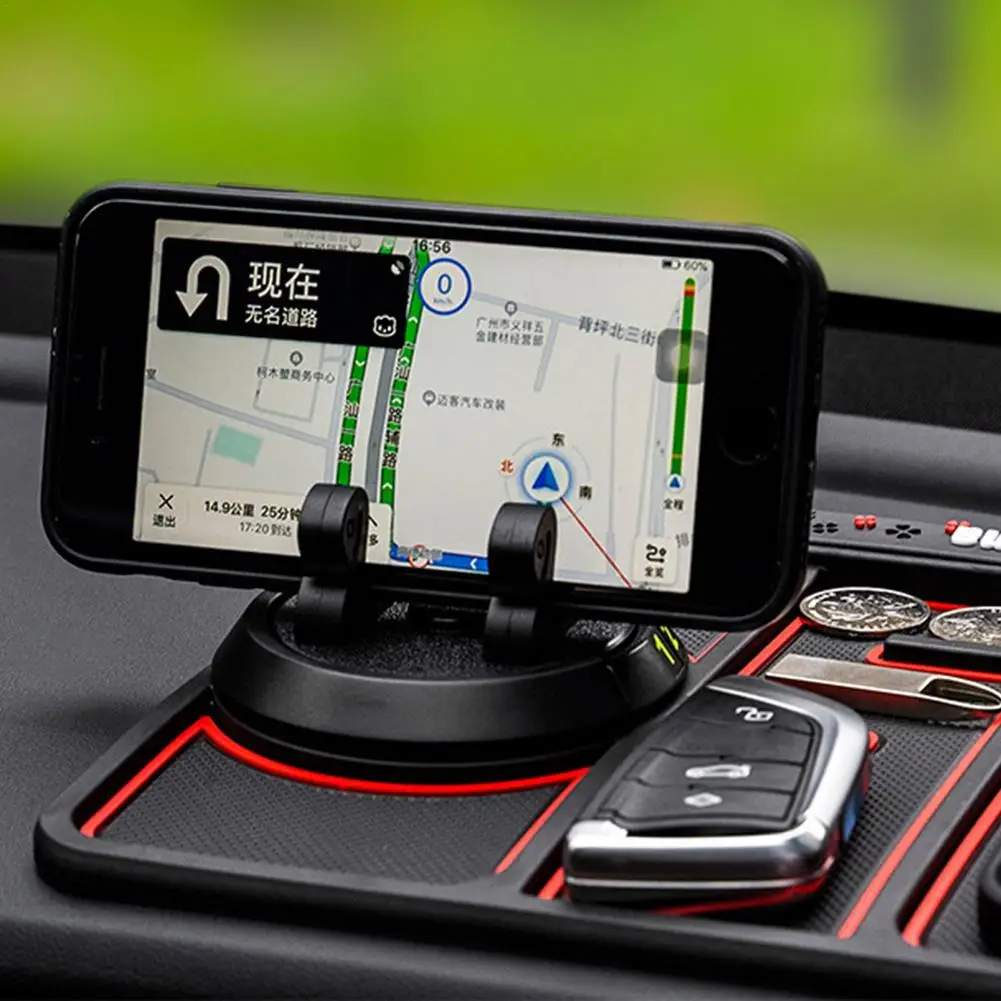 

Автомобильный нескользящий коврик, автомобильный телефон, Противоскользящий коврик, держатель телефона, фиксирующий гелевый липкий коврик с реальными отверстиями, парковочная карта с номером