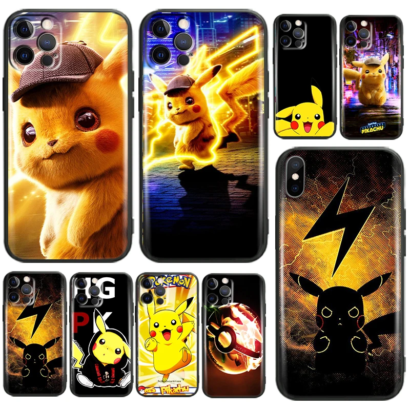 

Anime Pokemon Pikachu For Apple iPhone 11 12 13 Pro Max 12 13 Mini X XR XS Max SE 6 6S 7 8 Plus Phone Case Coque Carcasa Soft