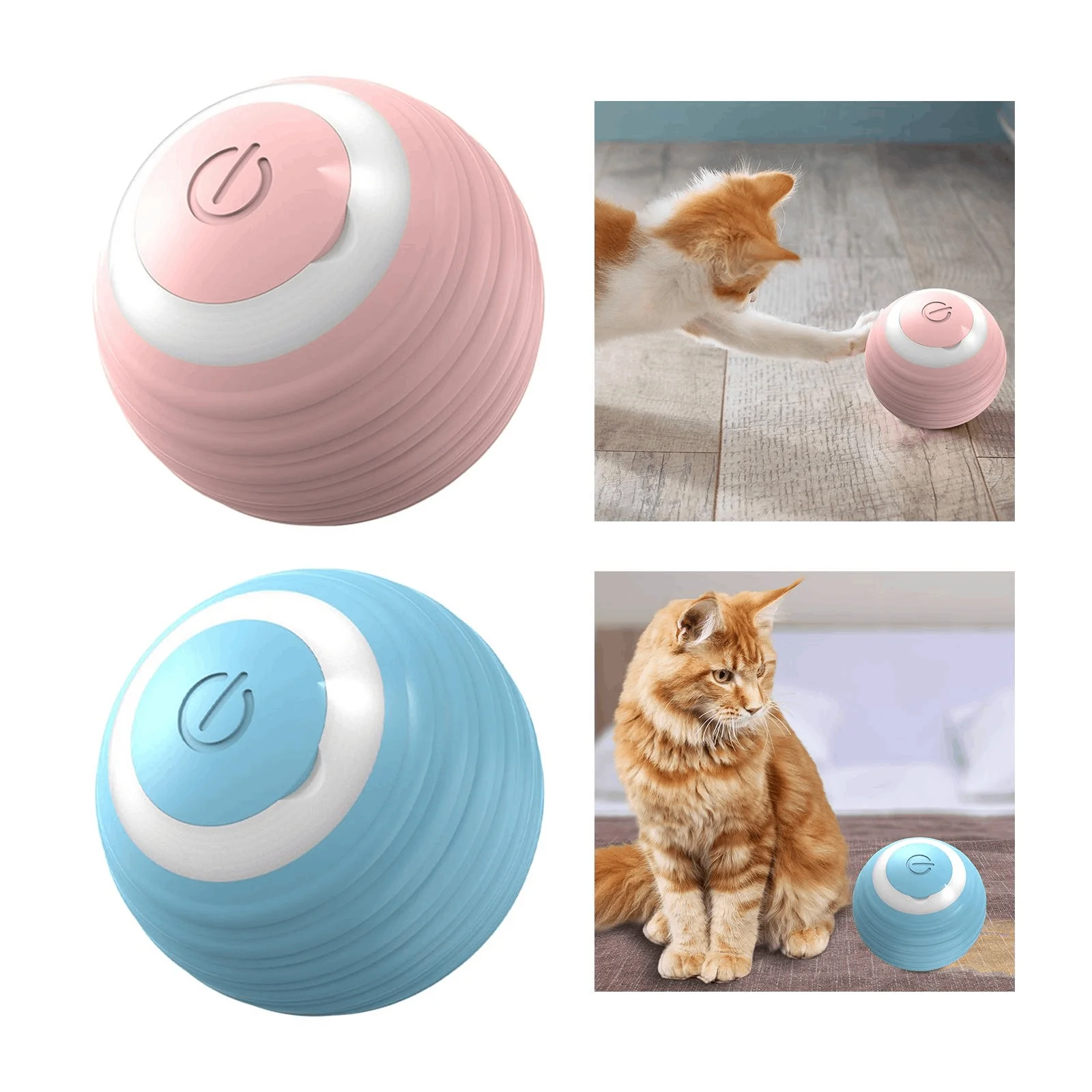 Интерактивный движущийся умный игрушечный мяч для кошек силиконовый материал