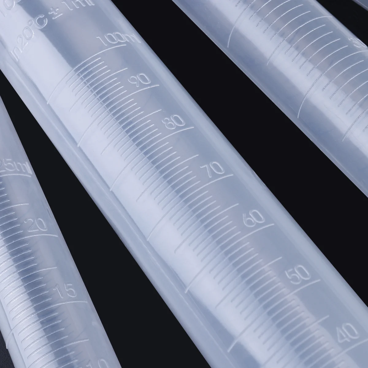 UEETEK 4 шт. прозрачный мерный пластиковый градуированный цилиндр 10 мл/25 мл/50 мл/100 мл