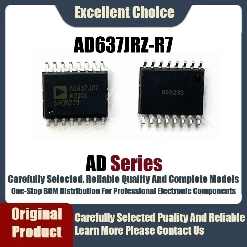 

1-5Pcs/Lot Original Authentic AD637JRZ-R7 AD637JRZ AD637 Package SOP-16 SMD Integrated IC Professional Power Management Chip
