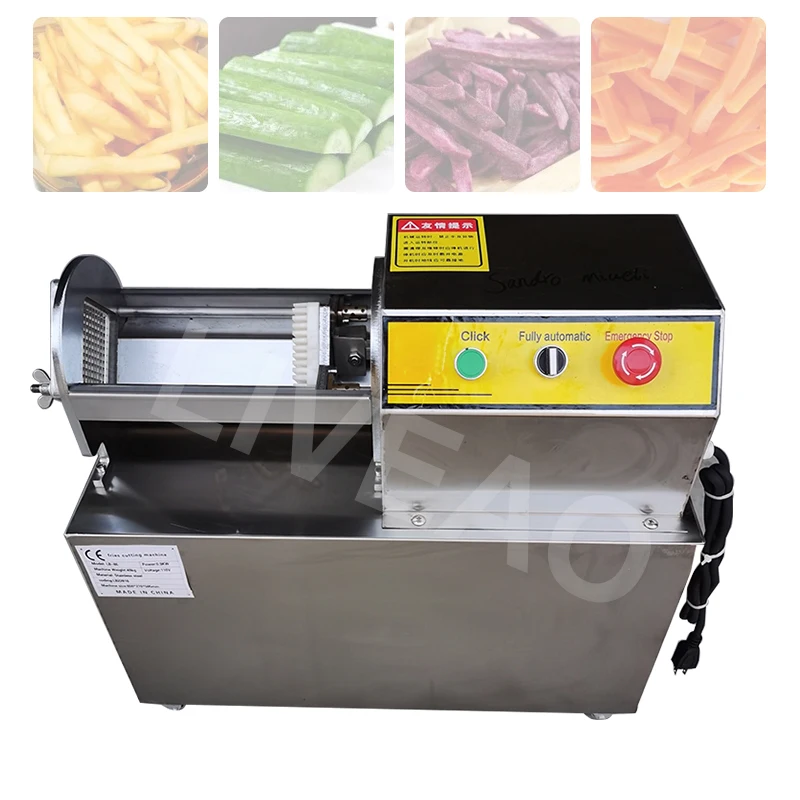 

110V 220V French Fries Cutting Machine Commercial Electric Potato Chips Slicer Small Vegetable Fruit Strip Cutter