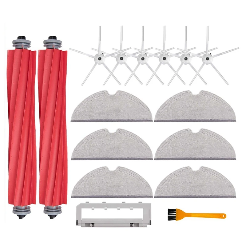 

16 Pcs Accessories For Xiaomi Roborock T8 Main Roll Brush Mop Rag Side Brush Vacuum Cleaner Spare Kits Parts