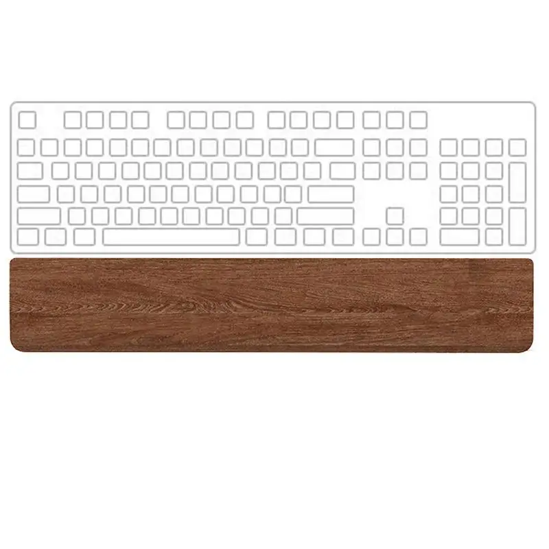 

Walnut Wrist Rest Ergonomic Wrist Rest Non-Slip Base Pad For 61108 Key Keyboard Delicate Feel 6 Slope Environmental Wax Oil