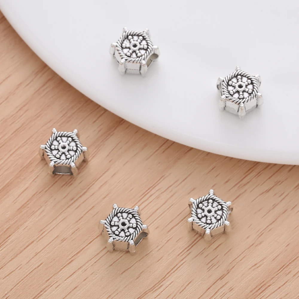 20pcs/Set Summer Silver Alloy Vintage Rudder Beads For Jewelry Making Pandora Bracelet Charm DIY Customize Essential Ornaments