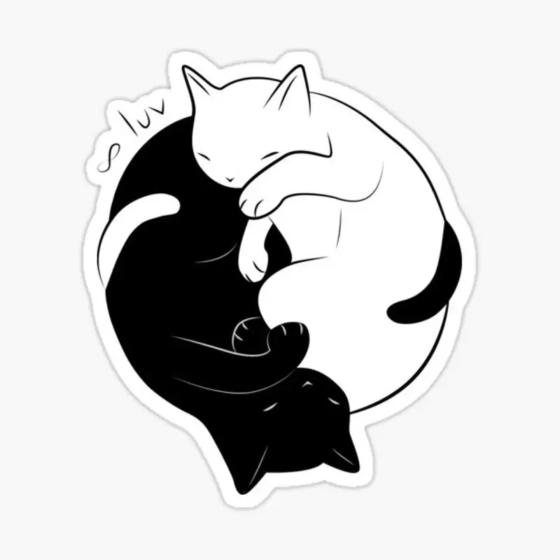 

Наклейка «вечная кошка» для ноутбука, декор для спальни, автомобиля, милый мультяшный модный чемодан для общественных мест