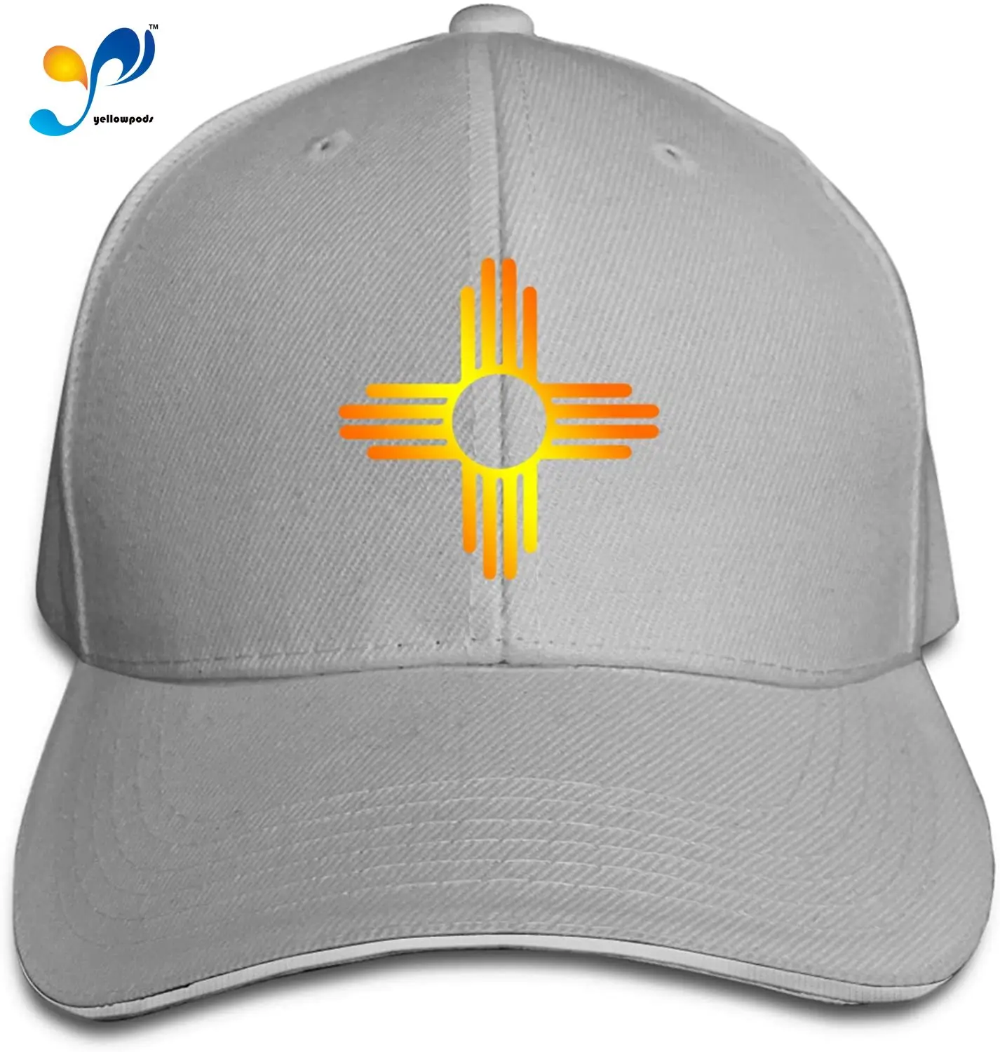 

New Mexico Zia Sun Symbol Baseball Hat Man's Women Hat Sandwich Cap