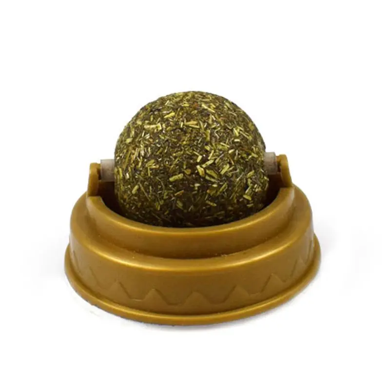 ​Natural Catnip Wall Stick-on Ball Toy Treats Healthy Natural Removes Hair Balls to Promote Digestion Grass Snack
