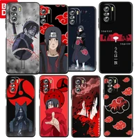 naruto anime itachi uchiha for xiaomi redmi k50 k40 gaming k30 k20 pro 5g 10x 9t 9a 9c tpu soft black phone case fundas coque