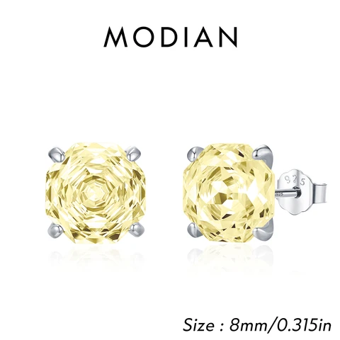 MODIAN серьги-гвоздики из серебра 925