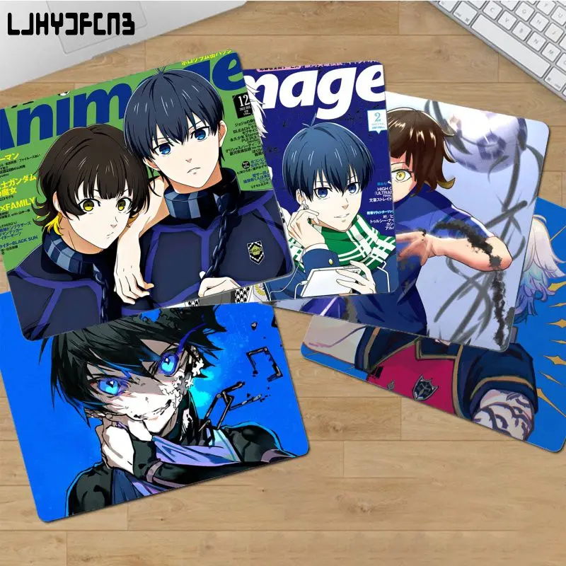 

Коврик для мыши в стиле японского аниме с синей блокировкой, игровой компьютерный коврик для ноутбука, Настольный коврик для мыши, коврик для ноутбука для ПК, коврик для мыши