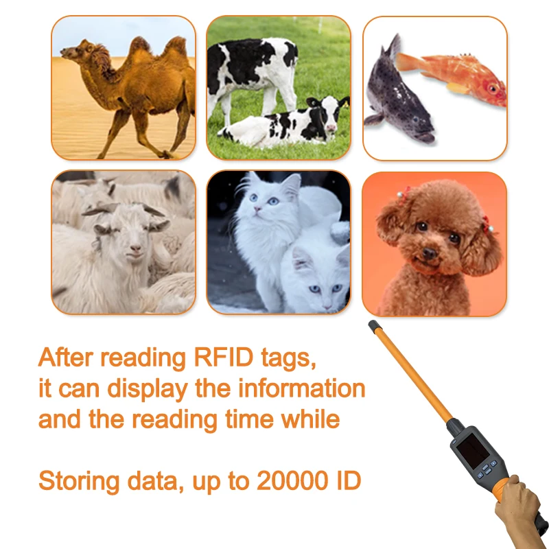 Считыватель RFID-меток TK4100 134,2 кГц с ЖК-экраном, дальность действия 10-20 см, для управления птицеводством (art.: 3920daec8101a) - 3920daec8101a