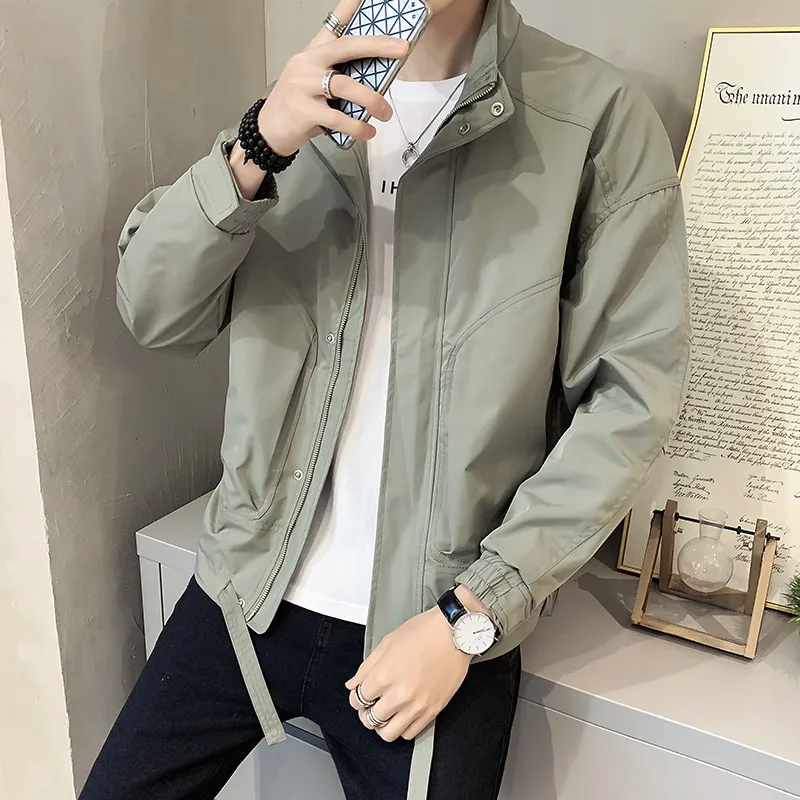 

DYB&ZACQ Fall 2023 New Jacket Jacket Trend Solid color Youth casual loose top 4XL