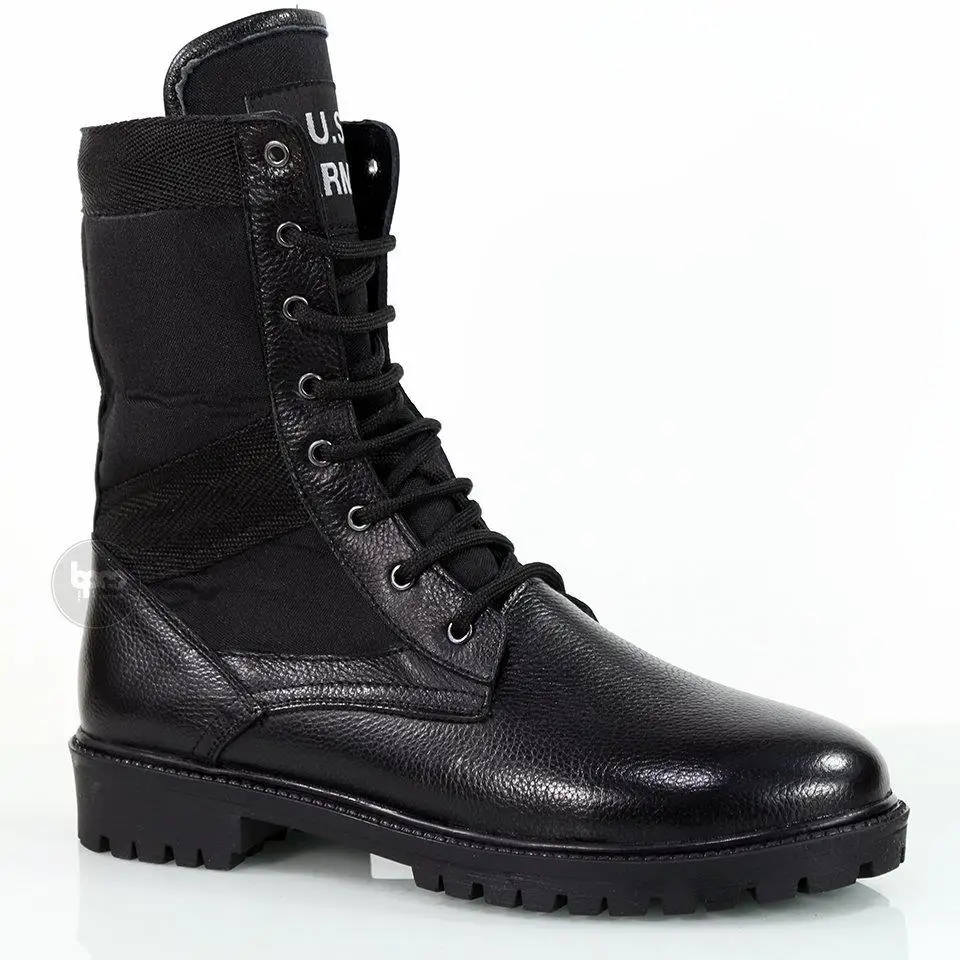 Us Army Leather Black Boots Millitary Men Boots