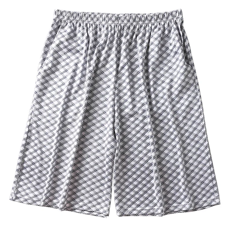 Flame Of Dream Summer Men's Silk  Comfortable Home Casual Pants Beach  Mulberry Silk Loose Shorts 21-69