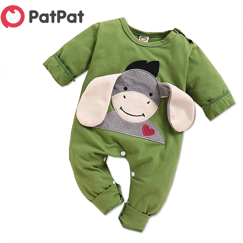 3d Ear Design Long-sleeve Jumpsuit For Baby Clothes