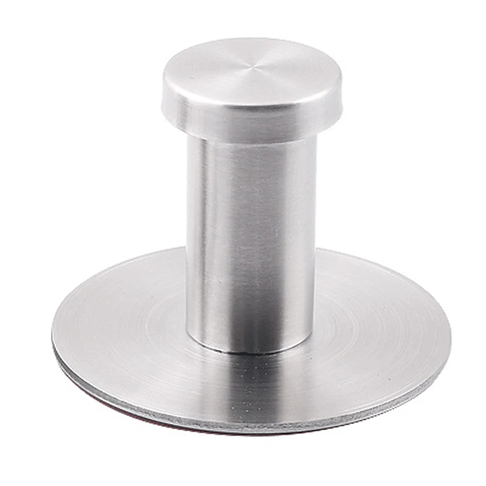 

2pcs Towel Stainless Steel Movable Adhesive Multi-use Hook Punch-free Home Clothes Bathroom