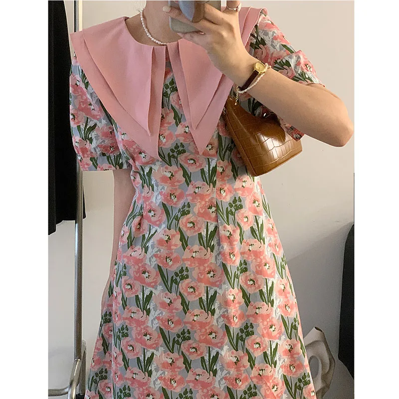 

Женское вечернее платье-миди с коротким рукавом, Элегантное повседневное однотонное платье во французском стиле для офиса и вечевечерние, ...