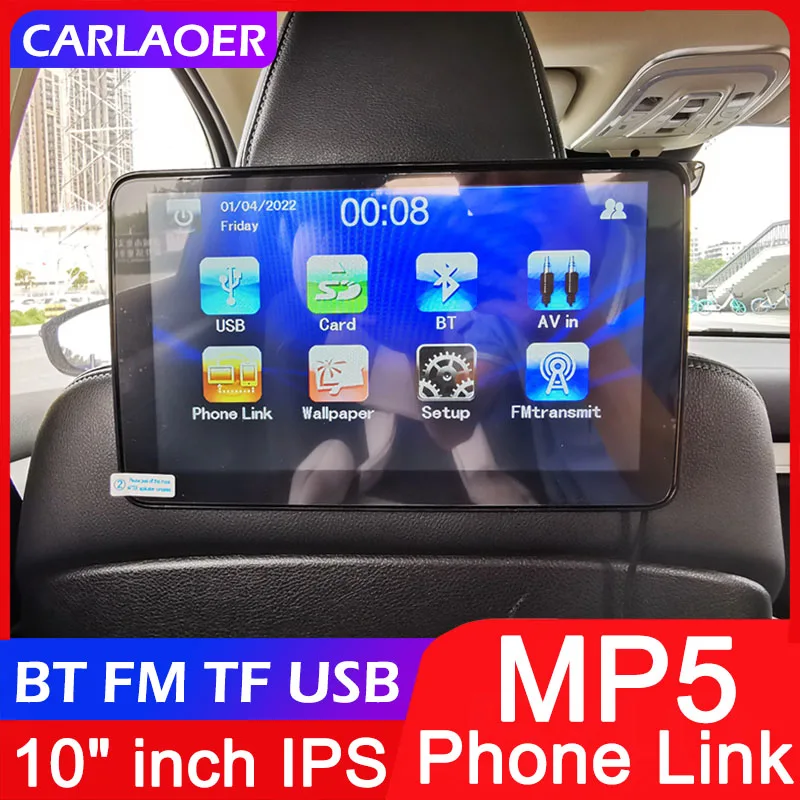 10-дюймовый Ультратонкий Монитор на подголовник автомобиля MP5 плеер MirrorLink CE6.0 FM HD