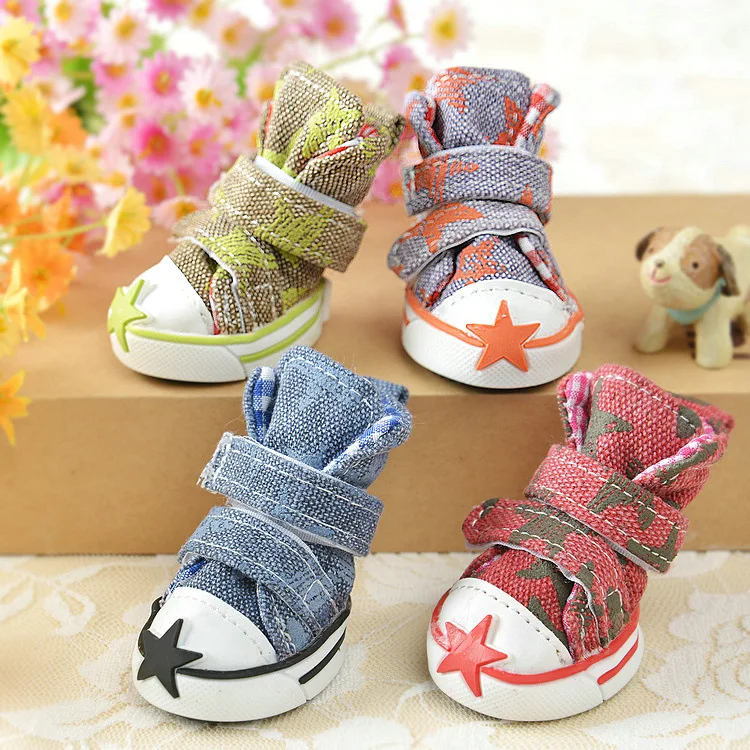 

Chihuahua Accessories Spring Small Dog Leisure Star Canvas Sneakers Fashion Four Legged Pet Products Autumn And Winter New