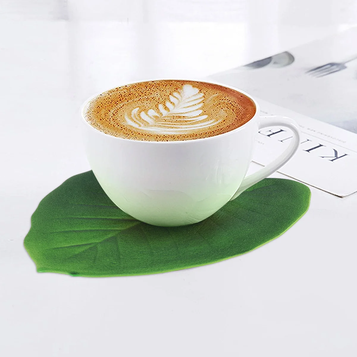 

Leaf Coasters Palm Mat Cup Leaves Coaster Tropical Fashion Placemat Placemats Party Table Outdoor Luau Hawaiian Shape Gifts