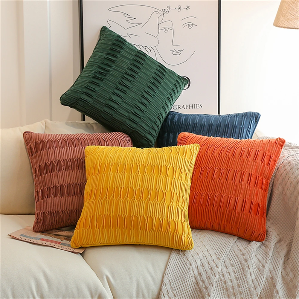 2023 Soft Velvet Cushion Cover Bed Pillow Case For Sofa Car Pillows 45*45cm Housse De Coussin  Nordic Home Decor Cushion Cover