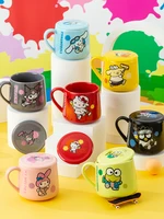 kawaii sanrio accessories ceramics doodle mug hellokitty my melody kuromi cinnamoroll office coffee cup household couples cup
