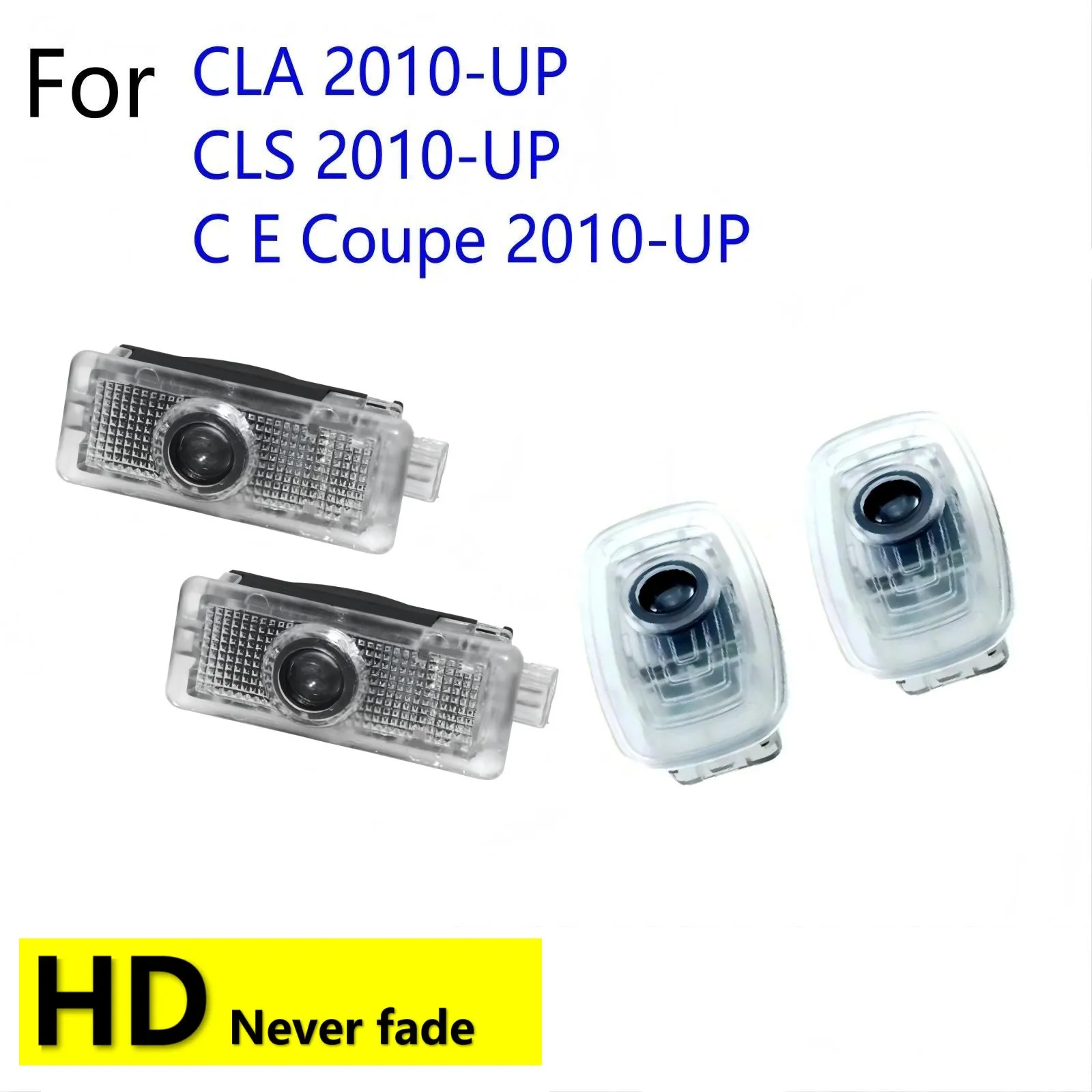 Фото 2x HD светодиодная лампа для проектора дверей автомобиля Ghost Welcome Light для Mercedes Benz C Coupe C205 E Coupe C207 C238 2010-2024 2023 2022 2021 №1