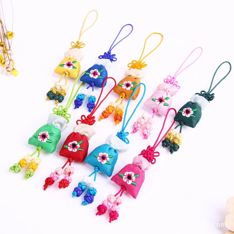 Подвеска с узлом веера саше в корейском стиле небольшой подарок двусторонняя