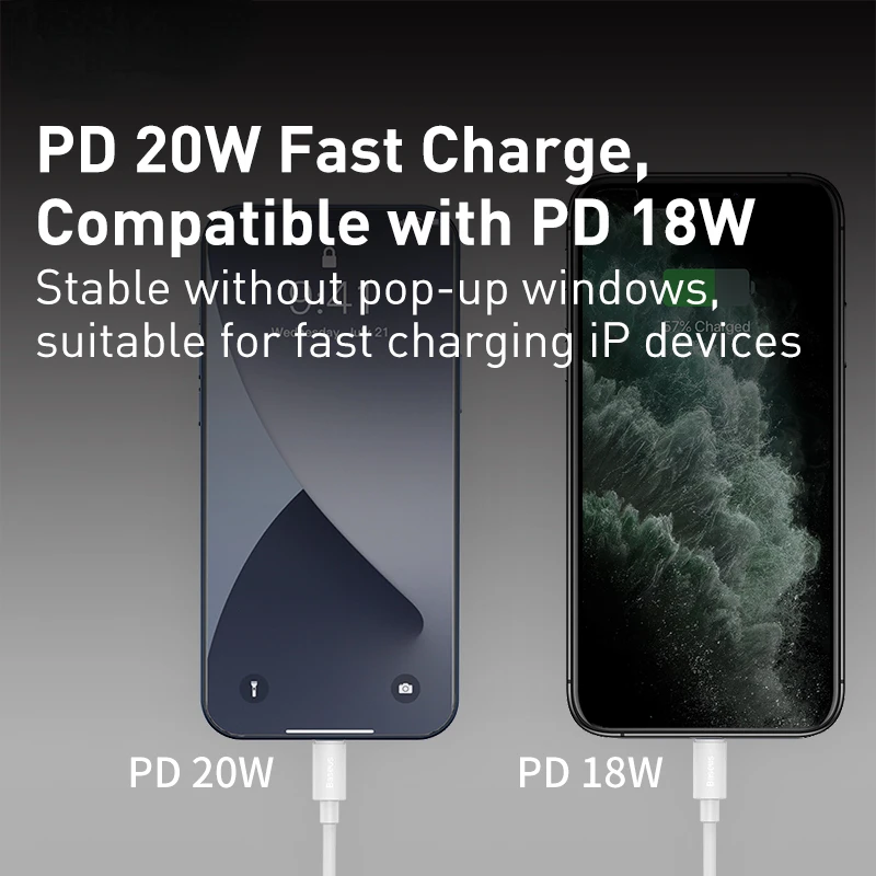 USB Type C PD 20W Cable for iPhone SE 11 Pro X XS 8 Fast USB C Cable for iPhone Charging Cable USB Type C Cable Wire Code