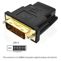 10 50pcs dvi 241 male to hdmi compatible female converter hdmi compatible to dvi adapter support 1080p for hdtv lcd