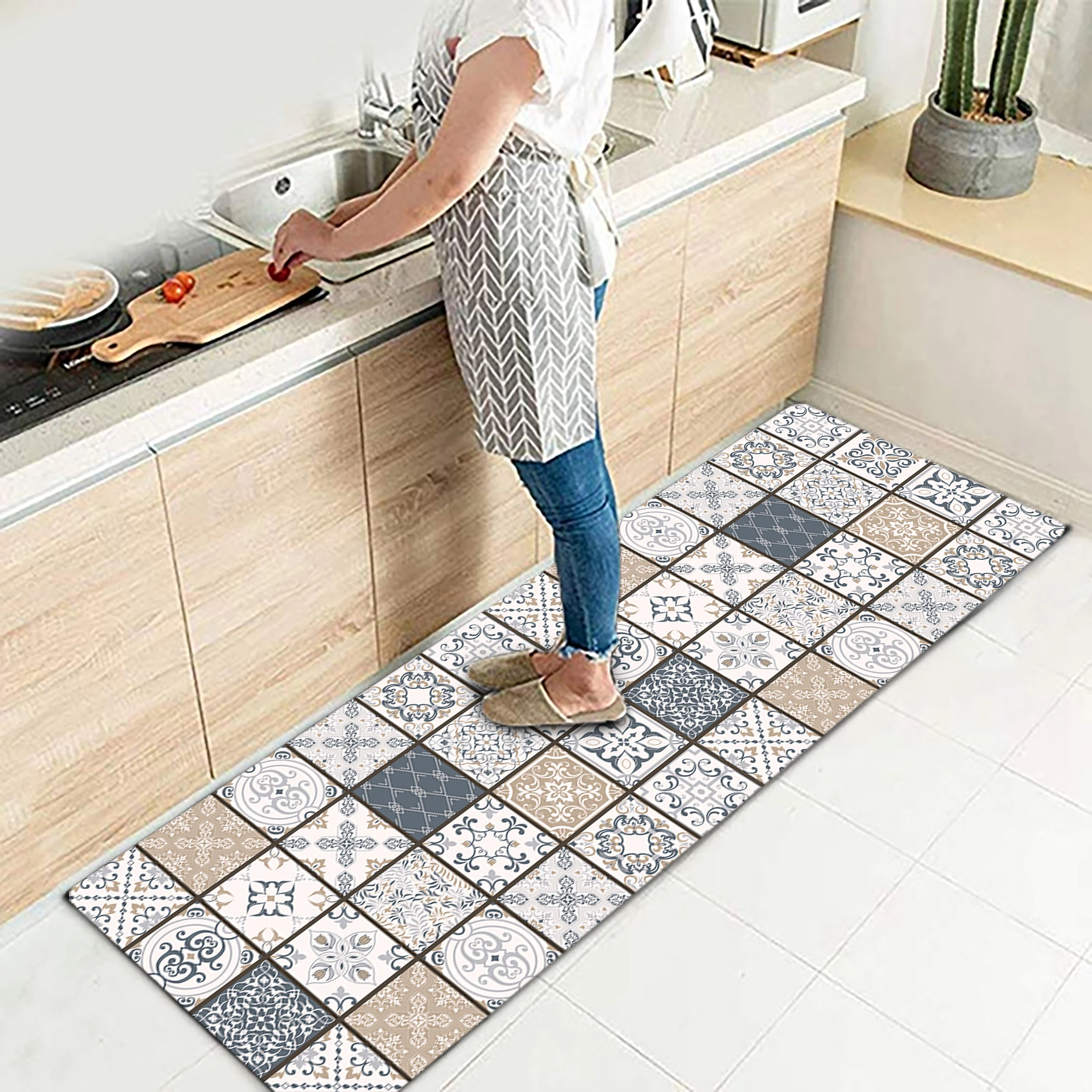 

Kitchen Floor Mat Anti Fatigue Carpet Hallway Door Entrance Bathroom Rug Doormat Bedroom Mats Living Room Rugs Washable