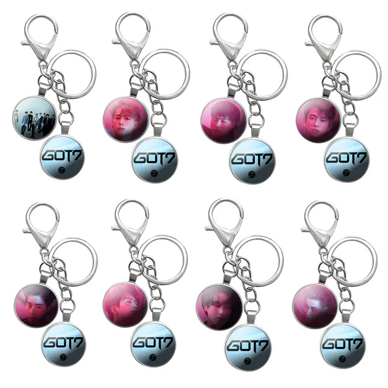 

Kpop GOT7 Keychain New Album Breath Of Love: Last Piece Peripheral Metal Keychain Pendant Key Ring Popular Fashion Decoration