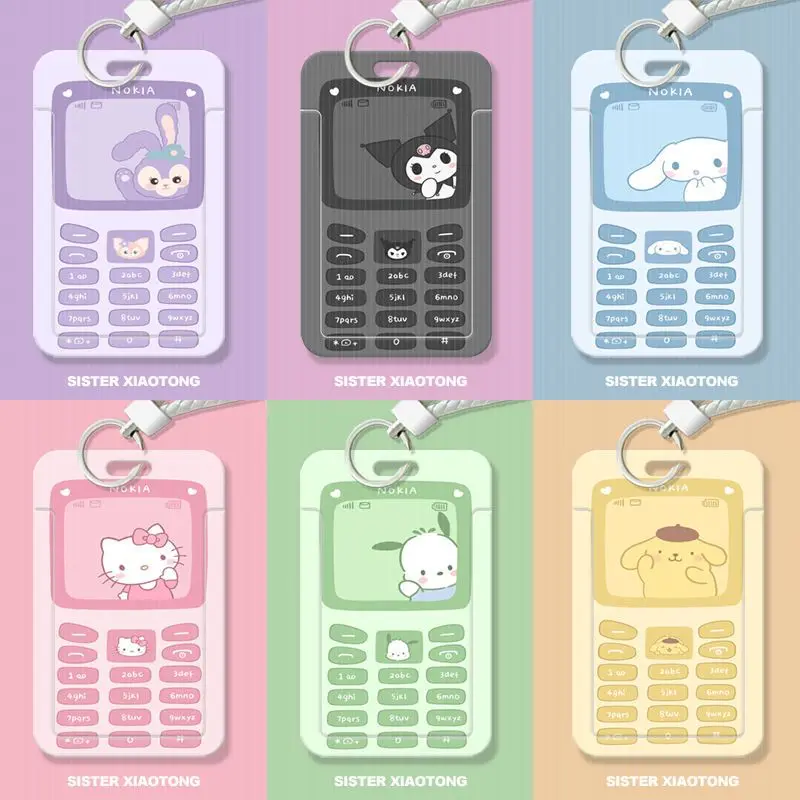 

HelloKittys Kuromi MyMelody Pochacco Kawaii Sanrio Card Holder Cartoon Credit Card Public Transport Card Creative Storage Folder