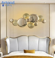 artpad copper lustre wall light modern nordic wall sconce gold lotus leaf bedside lamp indoor for wall decoration lighting