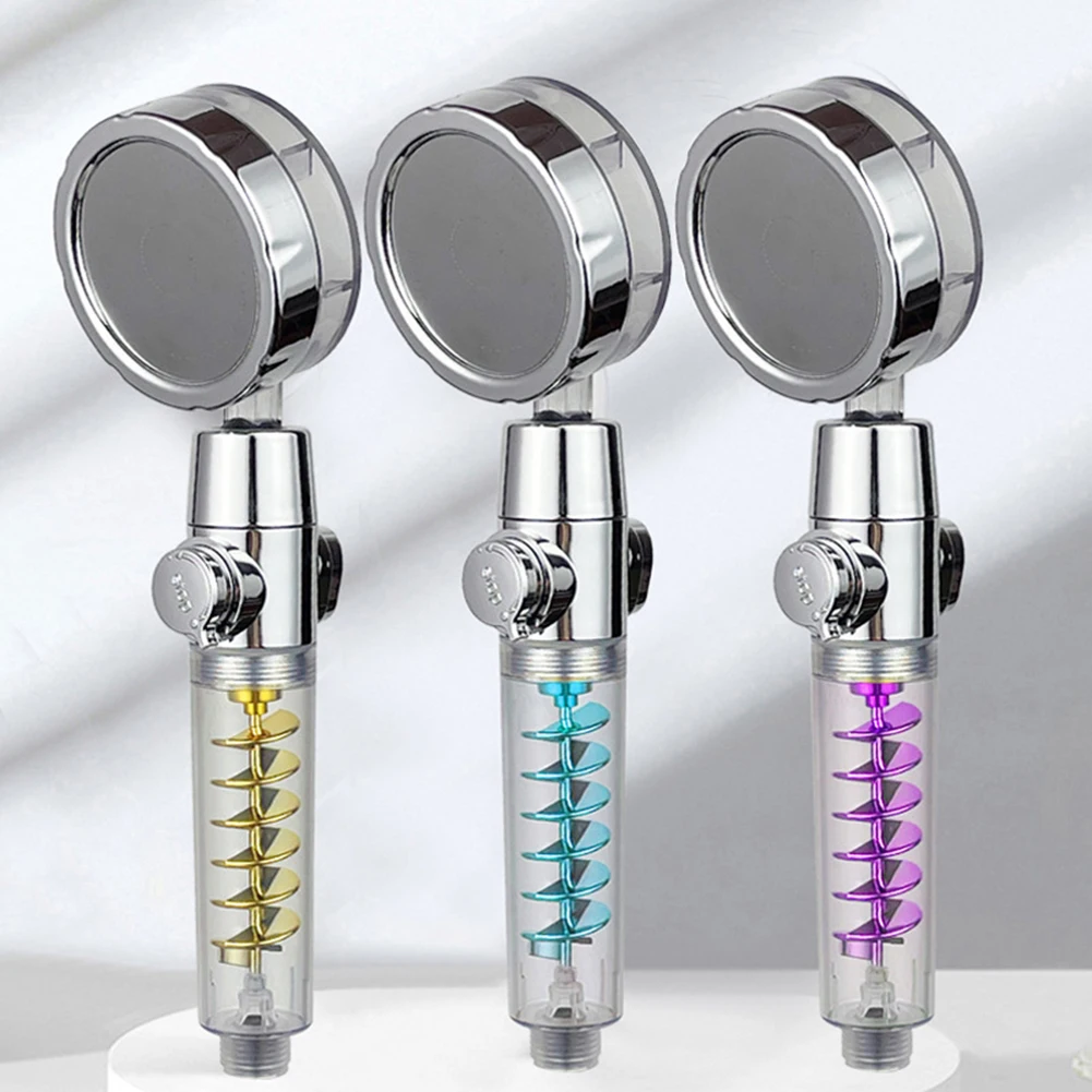 

Handheld Shower Head High Pressure 360 Degrees Adjustable Bath Shower Jets with On/Off Pause Switch Removable With Small Fan