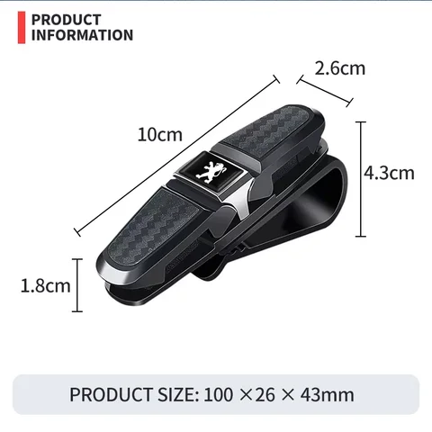 Зажим для автомобильных очков для Peugeot 206 207 208 301 307 308 T9 406 407 408 508 2008 3008 5008 108 RCZ 607 4008 Rifter 107 Аксессуары
