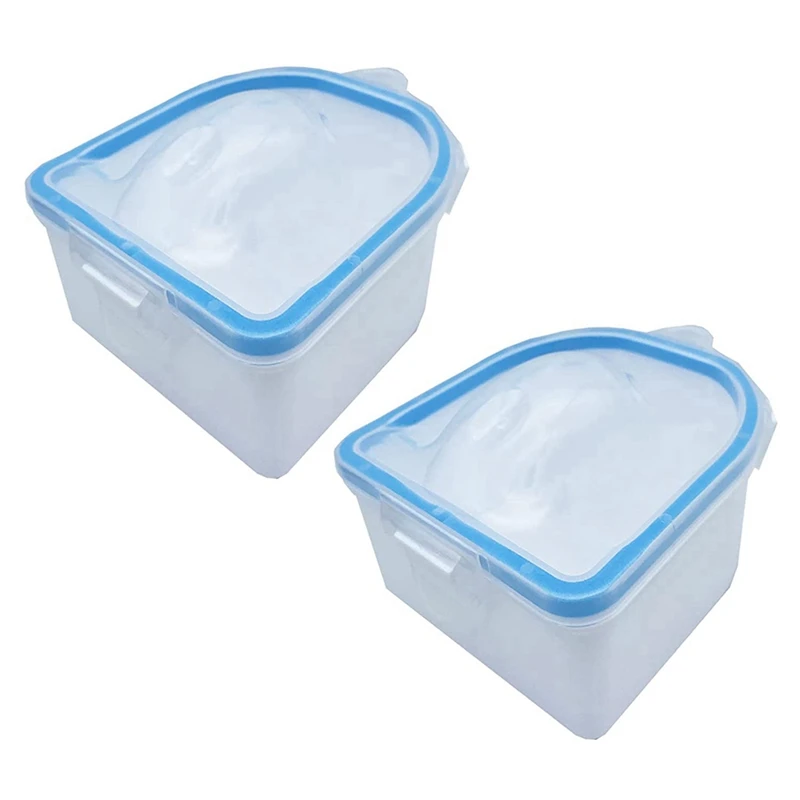 

2Pcs Softening, Cleaning And Removing Nails, Removable Double-Layer Hand Soaking Bowl, Suitable For Home And Salon Use