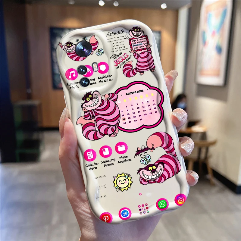 Чехол для телефона из ТПУ с изображением Чеширского кота Xiaomi Mi 14 12 12T 11 Lite Poco M6 X6 X5 X4