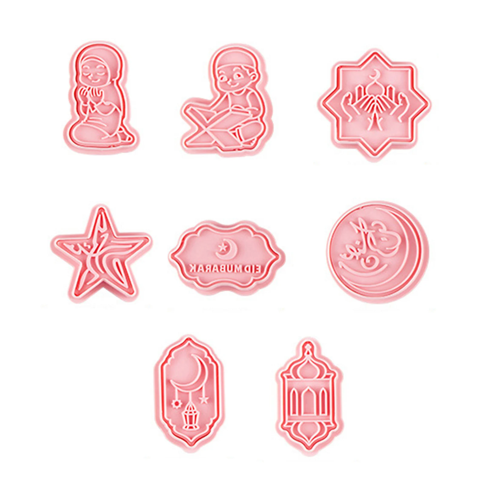 

Форма для печенья Eid Mubarak, луна, звезда, рельефный бисквит, резак Рамадан, мусульманский декор для вечерние НКИ, инструменты, форма для помадк...